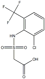 2-{[2-chloro-6-(trifluoromethyl)phenyl]sulfamoyl}acetic acid Struktur