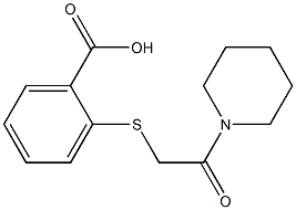 2-{[2-oxo-2-(piperidin-1-yl)ethyl]sulfanyl}benzoic acid Struktur