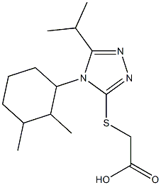 2-{[4-(2,3-dimethylcyclohexyl)-5-(propan-2-yl)-4H-1,2,4-triazol-3-yl]sulfanyl}acetic acid Struktur