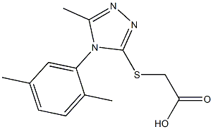 2-{[4-(2,5-dimethylphenyl)-5-methyl-4H-1,2,4-triazol-3-yl]sulfanyl}acetic acid Struktur