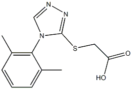 2-{[4-(2,6-dimethylphenyl)-4H-1,2,4-triazol-3-yl]sulfanyl}acetic acid Struktur