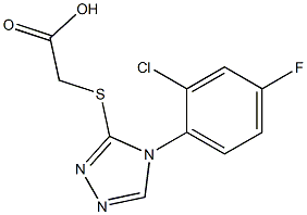 2-{[4-(2-chloro-4-fluorophenyl)-4H-1,2,4-triazol-3-yl]sulfanyl}acetic acid Struktur