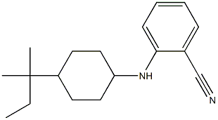 2-{[4-(2-methylbutan-2-yl)cyclohexyl]amino}benzonitrile Struktur