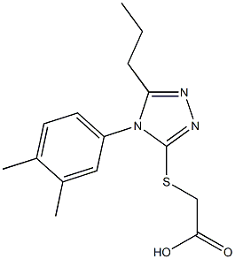 2-{[4-(3,4-dimethylphenyl)-5-propyl-4H-1,2,4-triazol-3-yl]sulfanyl}acetic acid Struktur