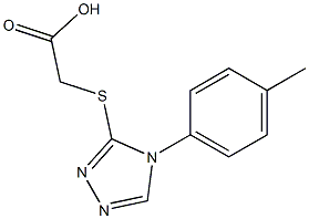 2-{[4-(4-methylphenyl)-4H-1,2,4-triazol-3-yl]sulfanyl}acetic acid Struktur