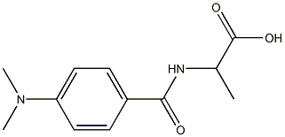 2-{[4-(dimethylamino)benzoyl]amino}propanoic acid Struktur