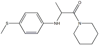 2-{[4-(methylsulfanyl)phenyl]amino}-1-(piperidin-1-yl)propan-1-one Struktur