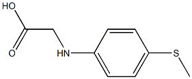 2-{[4-(methylsulfanyl)phenyl]amino}acetic acid Struktur