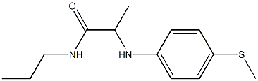 2-{[4-(methylsulfanyl)phenyl]amino}-N-propylpropanamide Struktur