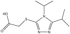 2-{[4,5-bis(propan-2-yl)-4H-1,2,4-triazol-3-yl]sulfanyl}acetic acid Struktur