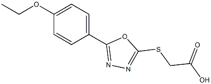 2-{[5-(4-ethoxyphenyl)-1,3,4-oxadiazol-2-yl]sulfanyl}acetic acid Struktur