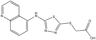 2-{[5-(quinolin-5-ylamino)-1,3,4-thiadiazol-2-yl]sulfanyl}acetic acid Struktur