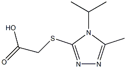 2-{[5-methyl-4-(propan-2-yl)-4H-1,2,4-triazol-3-yl]sulfanyl}acetic acid Struktur