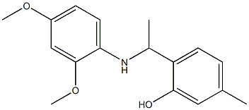 2-{1-[(2,4-dimethoxyphenyl)amino]ethyl}-5-methylphenol Struktur