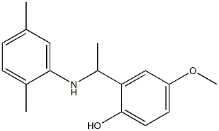 2-{1-[(2,5-dimethylphenyl)amino]ethyl}-4-methoxyphenol Struktur