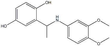 2-{1-[(3,4-dimethoxyphenyl)amino]ethyl}benzene-1,4-diol Struktur