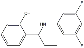 2-{1-[(3,5-difluorophenyl)amino]propyl}phenol Struktur