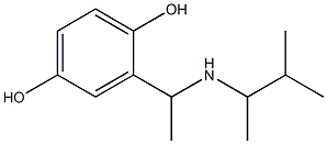 2-{1-[(3-methylbutan-2-yl)amino]ethyl}benzene-1,4-diol Struktur