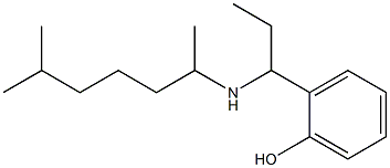 2-{1-[(6-methylheptan-2-yl)amino]propyl}phenol Struktur