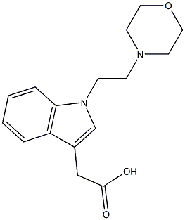 2-{1-[2-(morpholin-4-yl)ethyl]-1H-indol-3-yl}acetic acid Struktur