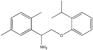 2-{1-amino-2-[2-(propan-2-yl)phenoxy]ethyl}-1,4-dimethylbenzene Struktur