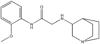 2-{1-azabicyclo[2.2.2]octan-3-ylamino}-N-(2-methoxyphenyl)acetamide Struktur