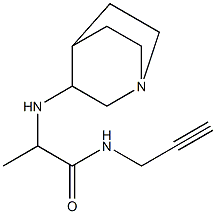 2-{1-azabicyclo[2.2.2]octan-3-ylamino}-N-(prop-2-yn-1-yl)propanamide Struktur