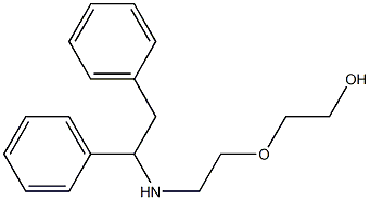 2-{2-[(1,2-diphenylethyl)amino]ethoxy}ethan-1-ol Struktur