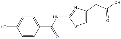 2-{2-[(4-hydroxybenzene)amido]-1,3-thiazol-4-yl}acetic acid Struktur