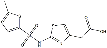 2-{2-[(5-methylthiophene-2-)sulfonamido]-1,3-thiazol-4-yl}acetic acid Struktur