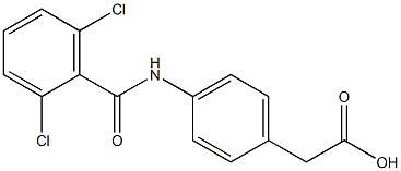 2-{4-[(2,6-dichlorobenzene)amido]phenyl}acetic acid Struktur