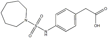 2-{4-[(azepane-1-sulfonyl)amino]phenyl}acetic acid Struktur