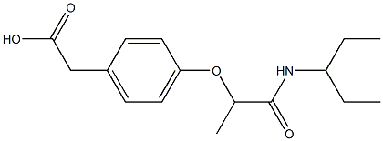 2-{4-[1-(pentan-3-ylcarbamoyl)ethoxy]phenyl}acetic acid Struktur