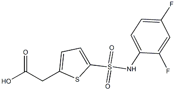 2-{5-[(2,4-difluorophenyl)sulfamoyl]thiophen-2-yl}acetic acid Struktur