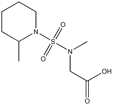 2-{methyl[(2-methylpiperidine-1-)sulfonyl]amino}acetic acid Struktur