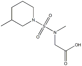 2-{methyl[(3-methylpiperidine-1-)sulfonyl]amino}acetic acid Struktur