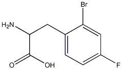 2-amino-3-(2-bromo-4-fluorophenyl)propanoic acid Struktur