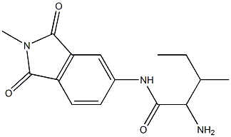 2-amino-3-methyl-N-(2-methyl-1,3-dioxo-2,3-dihydro-1H-isoindol-5-yl)pentanamide Struktur