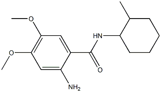 2-amino-4,5-dimethoxy-N-(2-methylcyclohexyl)benzamide Struktur