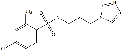 2-amino-4-chloro-N-[3-(1H-imidazol-1-yl)propyl]benzene-1-sulfonamide Struktur