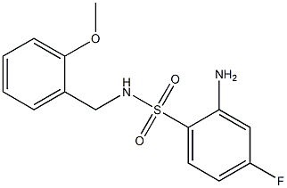 2-amino-4-fluoro-N-[(2-methoxyphenyl)methyl]benzene-1-sulfonamide Struktur