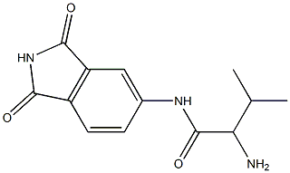 2-amino-N-(1,3-dioxo-2,3-dihydro-1H-isoindol-5-yl)-3-methylbutanamide Struktur