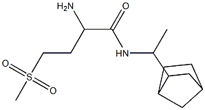 2-amino-N-(1-{bicyclo[2.2.1]heptan-2-yl}ethyl)-4-methanesulfonylbutanamide Struktur