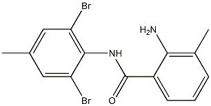 2-amino-N-(2,6-dibromo-4-methylphenyl)-3-methylbenzamide Struktur