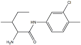 2-amino-N-(3-chloro-4-methylphenyl)-3-methylpentanamide Struktur