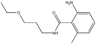 2-amino-N-(3-ethoxypropyl)-6-methylbenzamide Struktur