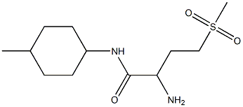 2-amino-N-(4-methylcyclohexyl)-4-(methylsulfonyl)butanamide Struktur