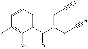 2-amino-N,N-bis(cyanomethyl)-3-methylbenzamide Struktur