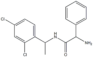 2-amino-N-[1-(2,4-dichlorophenyl)ethyl]-2-phenylacetamide Struktur