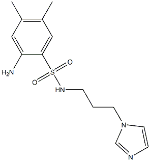 2-amino-N-[3-(1H-imidazol-1-yl)propyl]-4,5-dimethylbenzene-1-sulfonamide Struktur